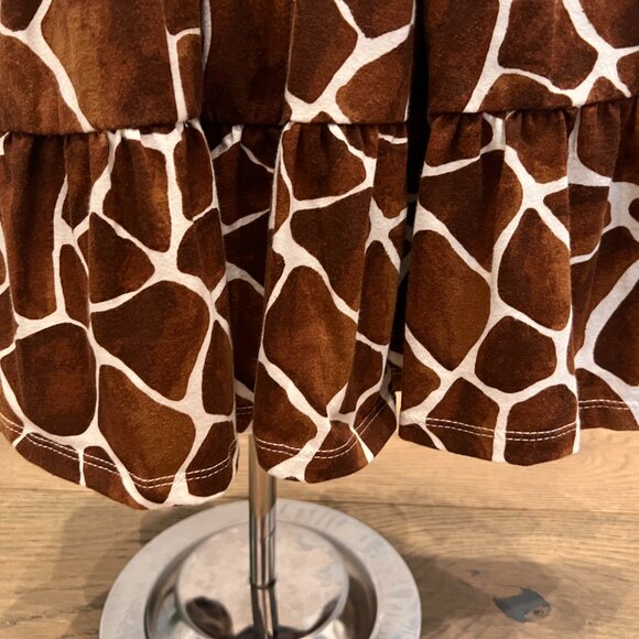 Janie and Jack Brown Giraffe Print Ruffle Sleeve Dress - NWT - Picture 6 of 6